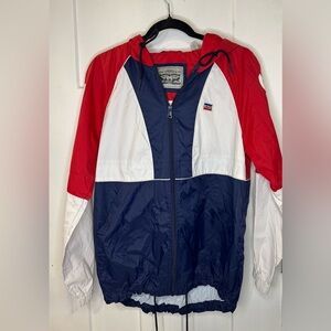Levi's Retro color block hooded Windbreaker Size Large